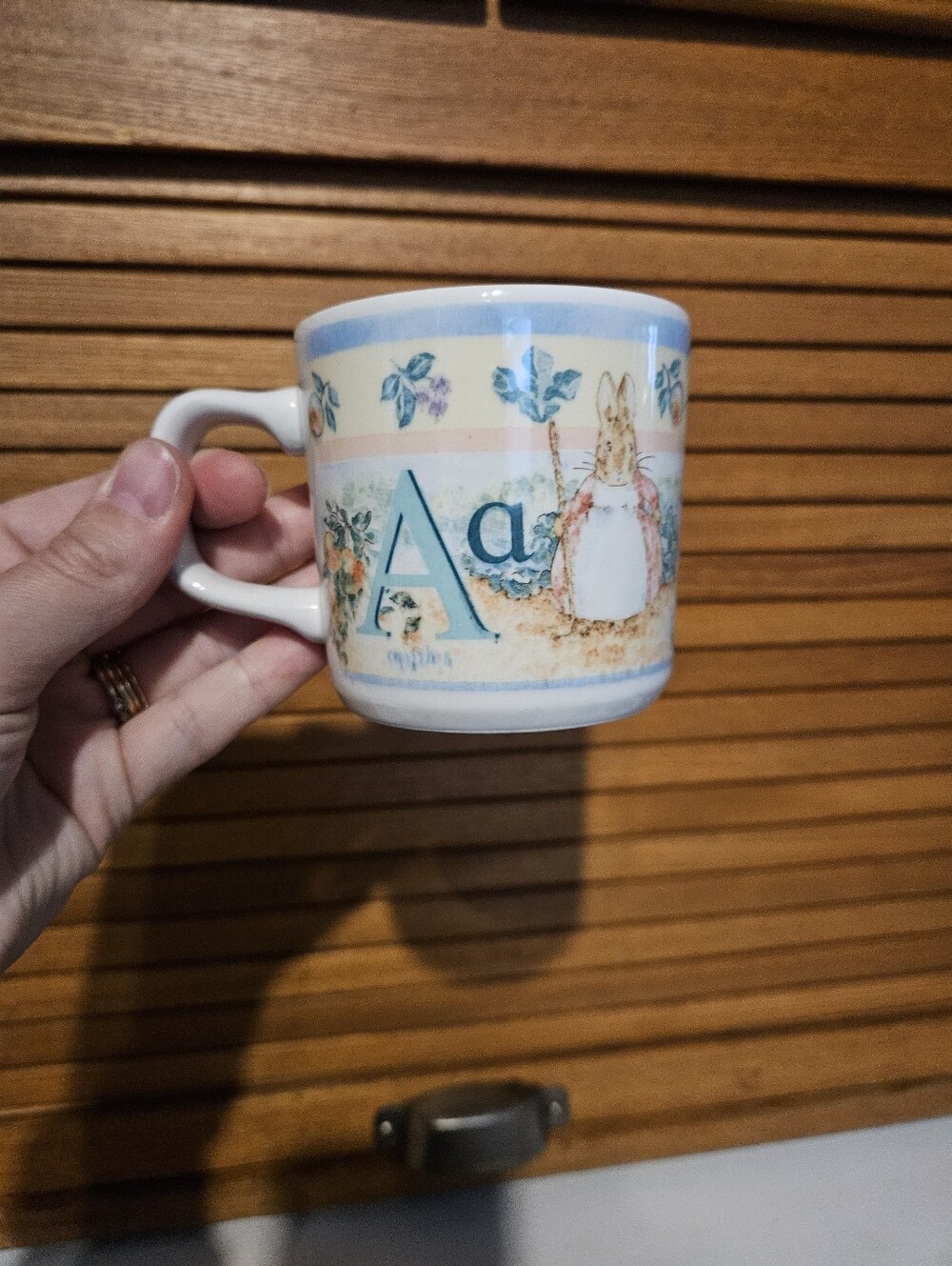 1997 Peter Rabbit ABC Children's Mug Beatrix Potter Wedgewood